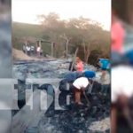 Incendio devastador en una vivienda de Plan de Grama, Jinotega