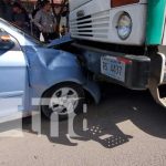 Cadete de taxi impacto en camión ganadero en Estelí Foto: Cadete de taxi impacto en camión ganadero en Estelí/Cortesía