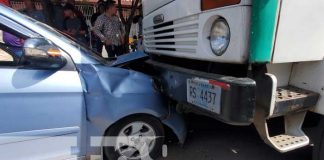Foto: Cadete de taxi impacto en camión ganadero en Estelí/Cortesía