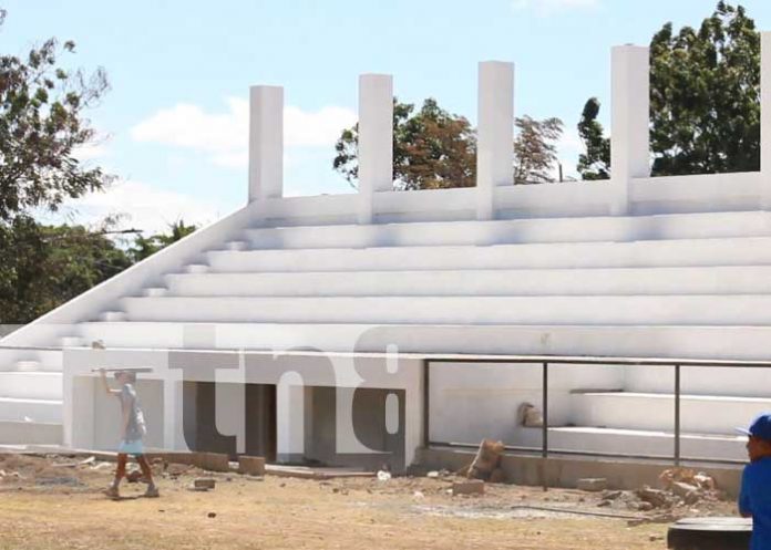 Foto: Nandaime avanza: Modernización del Estadio Bayardo Morales Tamariz en marcha/TN8