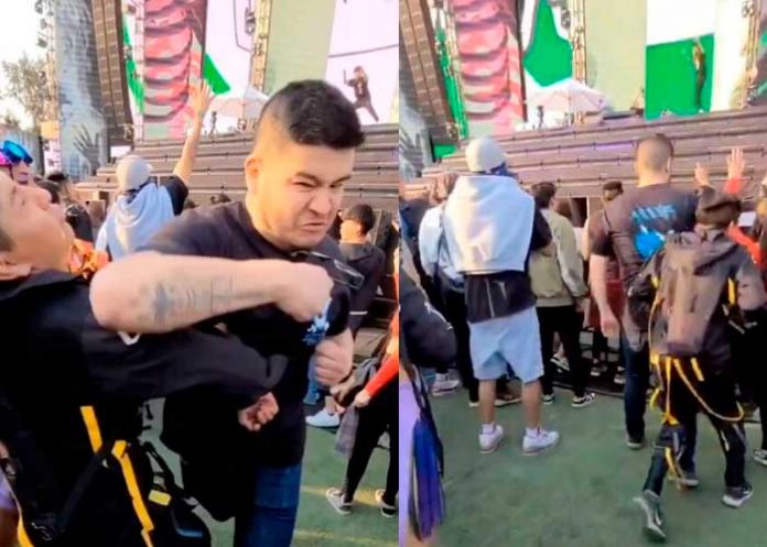 Fuerte codazo deja a un hombre noqueado durante festival en México