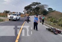 Foto: Choque de motos deja un fallecido en Wiwilí, Nueva Segovia / TN8