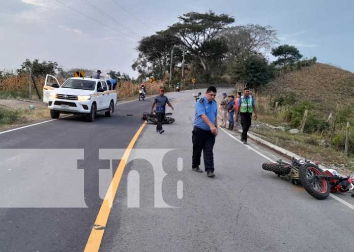 2 Foto: Choque de motos deja un fallecido en Wiwilí, Nueva Segovia / TN8