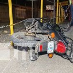 Accidente en Juigalpa deja a motociclista gravemente lesionado