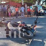 Accidente entre motociclistas en el barrio Monseñor Lezcano de Managua Managua sigue sumando mas accidentes de transito