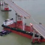 Tragedia en el sur de China: Choque de buque con puente deja cinco muertos Cinco muertos en China por el choque de un buque con un puente