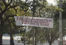 Escándalo en Plaza España: Buscan a Luis Carlos por «mal polvo» Foto: Manta dirigida a Luis Carlos en Managua