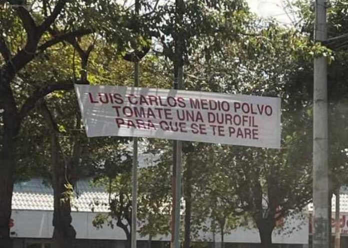 Foto: Manta dirigida a Luis Carlos en Managua