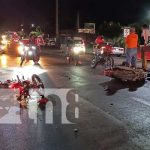 Foto: Repartidor y otro motociclista chocan en Managua / TN8