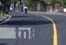 Ciudad Jardín se transforma con modernas cuadras recarpeteadas Foto: Calles mejoradas en Ciudad Jardín, Managua / TN8