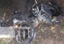 Menor muere tras estrellarse contra un punto fijo en Somotillo, Chinandega Foto: Fatal accidente de tránsito en Somotillo, Chinandega / TN8