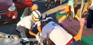 Foto: Mujer lesionada tras accidente de tránsito en Carretera Nueva a León / TN8