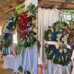 ¿Espíritus inquietos?: Video muestra como un arreglo floral se mueve en un velorio