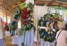 Video muestra como un arreglo floral se mueve en un velorio ¿Espíritus inquietos?: Video muestra como un arreglo floral se mueve en un velorio