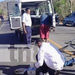 Foto: Ciclista de 65 años embestido por una camioneta en Comalapa, Chontales/TN8