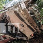 ¡Qué bárbaros! Otra semana más con mil y pico de accidentes en Nicaragua Un fallecido tras accidente del camión que cayó a un abismo en Nueva Segovia