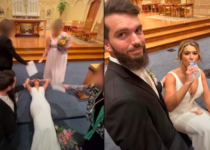 Novia se desmaya en su boda tras decir 