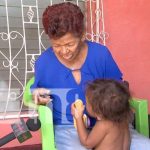 Foto: Familia de mujer que sufrió un fuerte accidente en el sector de Plaza Inter, Managua / TN8