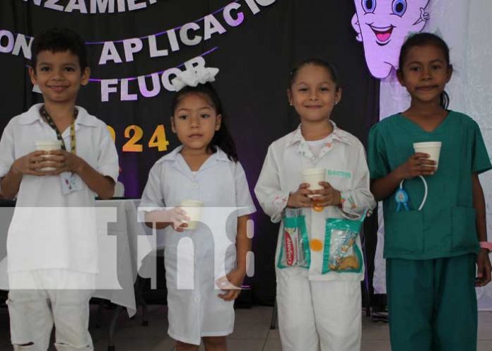Foto: Aplicación de flúor para la niñez en Masaya / TN8