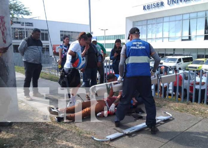 Foto: Fuerte accidente con motorizados en Managua / TN8