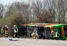Cinco muertos en accidente de autobús en Alemania