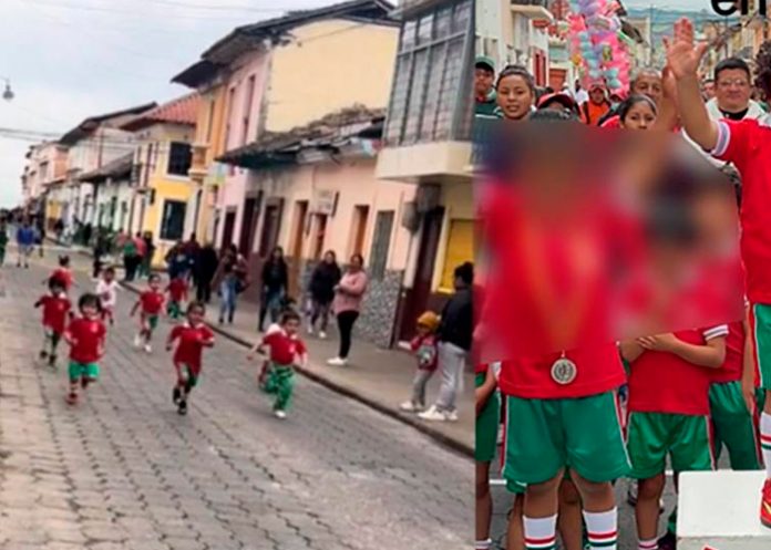 Alienta y corre junto a su pequeño hijo en una maratón