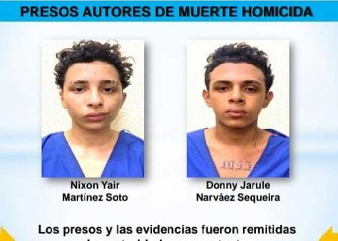 Foto: Capturan a sujetos por homicidio a una quinceañera, en un barrio de la capital Managua / TN8