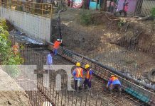 Cauce La Primavera, en Managua, avanza en su novena etapa de revestimiento Foto: Revestimiento de cauce en el barrio La Primavera, en Managua / TN8