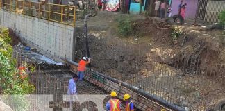 Foto: Revestimiento de cauce en el barrio La Primavera, en Managua / TN8