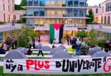 Protesta de universitarios por Palestina termina en represión policial en París Foto: Universitarios reprimidos en París /cortesía