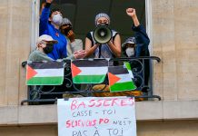 Estudiantes en París continúan bloqueo de universidad en respaldo a Palestina Foto: Estudiantes protestan a favor de palestina /cortesía