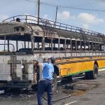 Bus se incendió luego de que presentara recalentamiento en el motor en Tipitapa