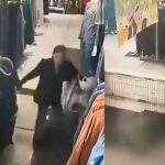 China: Mujer es tragada por la tierra y todo queda grabado Foto: Dramático rescate en China /cortesía