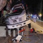 Rescatan una mujer atrapada en el interior de un camión tras accidente en Somoto Foto: Rescatan una mujer atrapada en el interior de un camión tras accidente en Somoto Madriz/TN8
