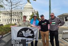 Foto: Nicaragua se solidariza con Palestina en el Capitolio de Washington / Cortesía