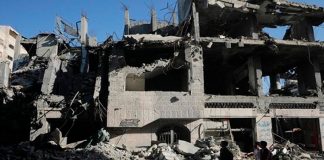 Bombardeo en Gaza