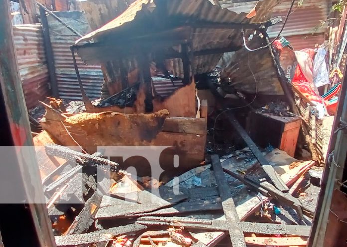Incendio en humilde vivienda de Managua