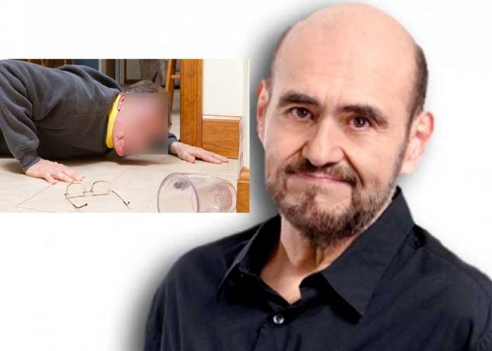 Edgar Vivar es trasladado de emergencia a un hospital, luego una fuerte caída