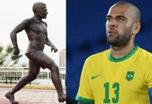 Retiran la estatua en homenaje a Dani Alves 