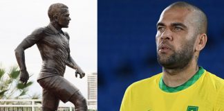 Retiran la estatua en homenaje a Dani Alves 