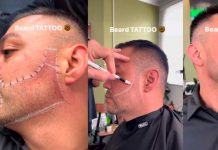 ¿Te lo harías? Hombre se tatuó una barba de manera permanente (video) Hombre se tatuó una barba de manera permanente