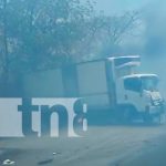 Fuerte encontronazo entre vehículos pesados deja cuantiosas pérdidas materiales Colisión entre vehículos pesados