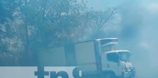 Colisión entre vehículos pesados 