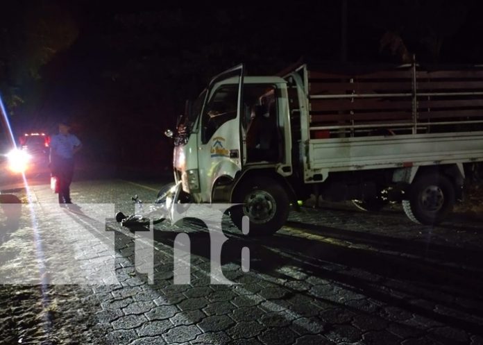 Foto: Ciclista gravemente herido tras impacto con camión en Isla de Ometepe/TN8