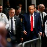 Foto: Donald Trump ante los tribunales de Nueva York /cortesía