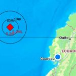 Sismo de magnitud 5,1 frente a las costas de Ecuador