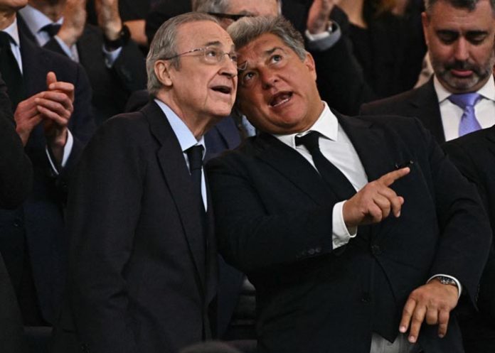 Laporta con Fiorentino Laporta pide que se vuelva a realizar el Clásico