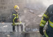 Foto: Incendio en una casa del barrio 30 de Mayo, Managua / TN8