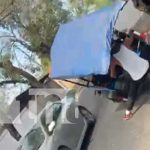 Foto: Caponera en descontrol en una calle de Managua / TN8