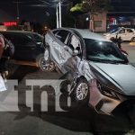 Foto: Choque cerca del Club Terraza, en Managua / TN8